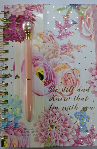 Spiral Journal w Novelty Pen - Be Still and Know